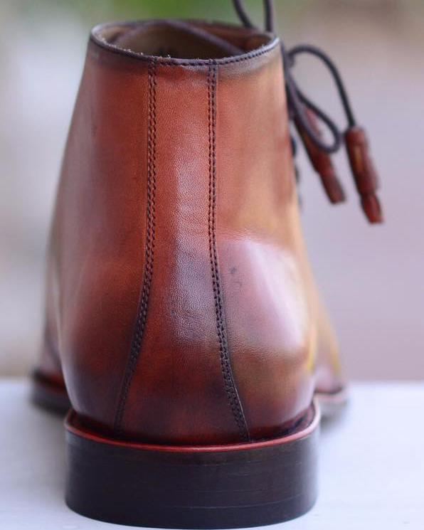 mens dark brown lace up boots