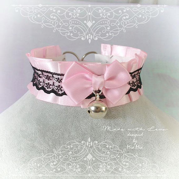 rebelsmarket_kitten_pet_play_collar_bdsm_ddlg_choker_necklace_pink_black_lace_bow_ring_necklaces_3.jpg