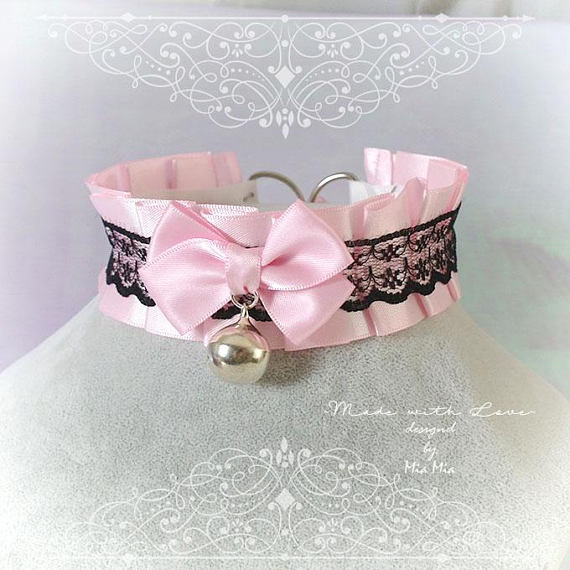 rebelsmarket_kitten_pet_play_collar_bdsm_ddlg_choker_necklace_pink_black_lace_bow_ring_necklaces_4.jpg