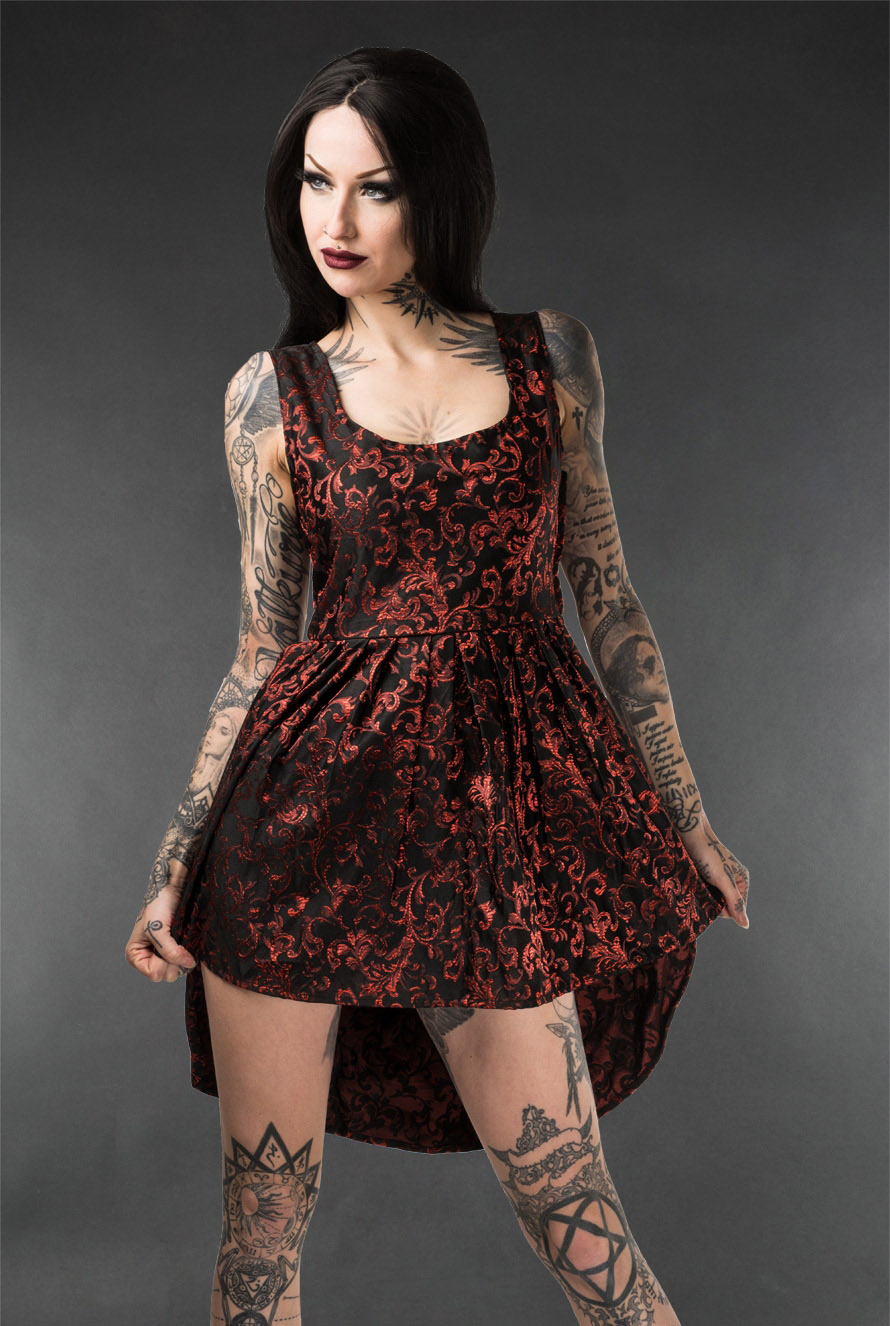 rebelsmarket_black_red_brocade_victorian_gothic_short_front_long_back_mini_dress_dresses_2.jpg