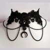 Rebelsmarket black crescent moon choker gothic chains design necklaces 5
