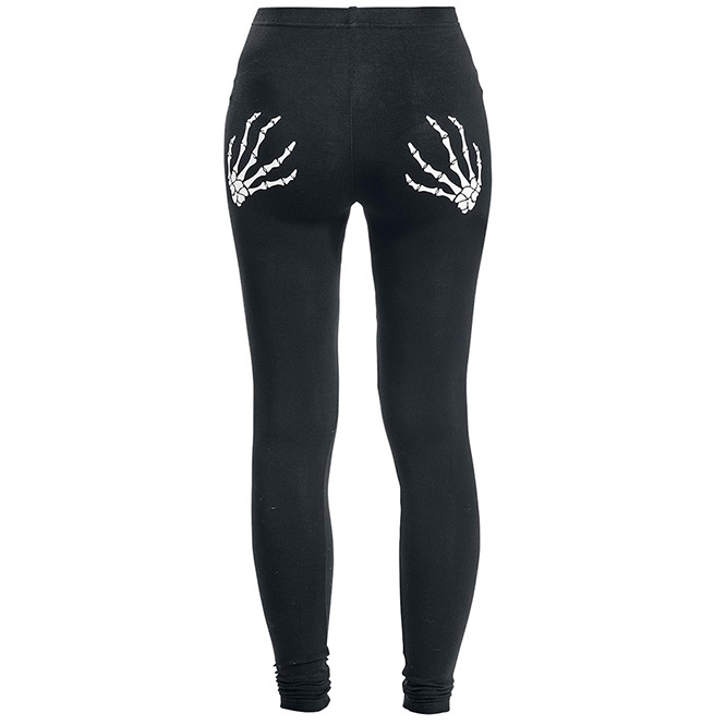 skeleton hand leggings