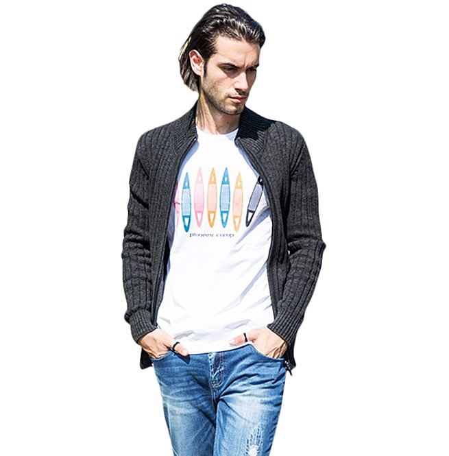 Streetwear Urban Men's Full Zip Sweater RebelsMarket