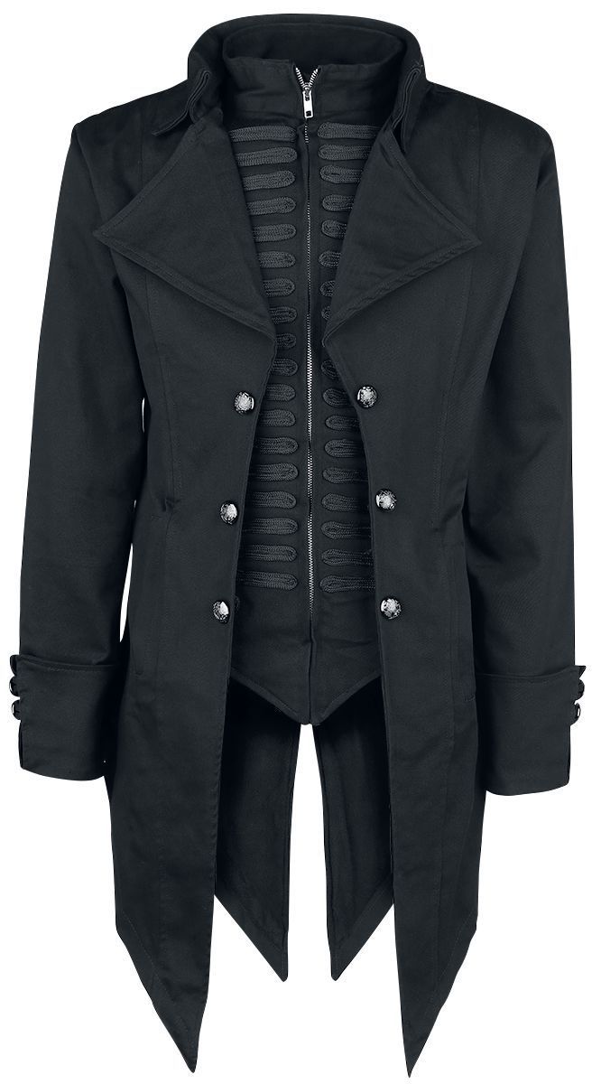 Men Victorian Gothic Tailcoat Steampunk Black | RebelsMarket