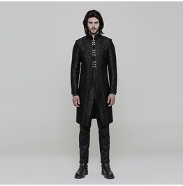 Black Vintage Gothic Gorgeous Jacquard Coat For Men Wy 850 Black Vintage Gothic Gorgeous Jacquard Coat For Men Wy 850
