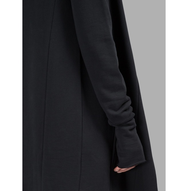 black longline hooded cardigan
