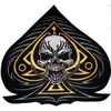 Ace of spades skull gold back patch patches