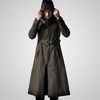 Punk rave military rock gothic trench coats with standing collar coats