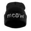 Rebelsmarket women autumn winter knitting hat 2017 new letter embroidery cool cat hats and caps 9