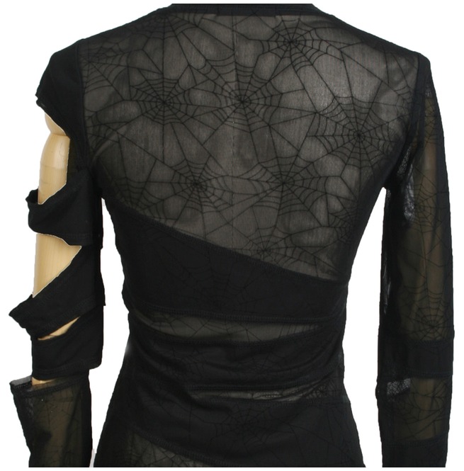 Gothic Black Bandage Mesh Spiderweb 