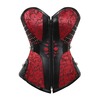 Rebelsmarket womens lace up boned overbust corset bustier bodyshaper top bustiers and corsets 6