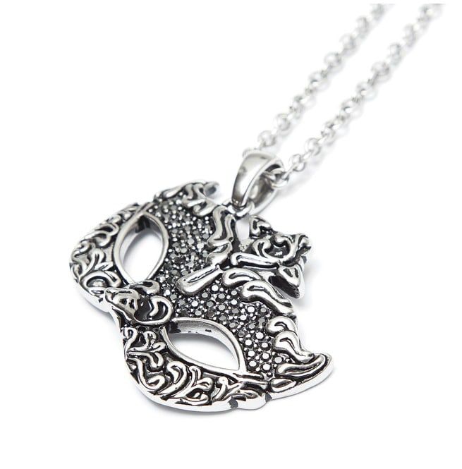 Masquerade Mask Steel Pendant Chain Necklace Controse RebelsMarket