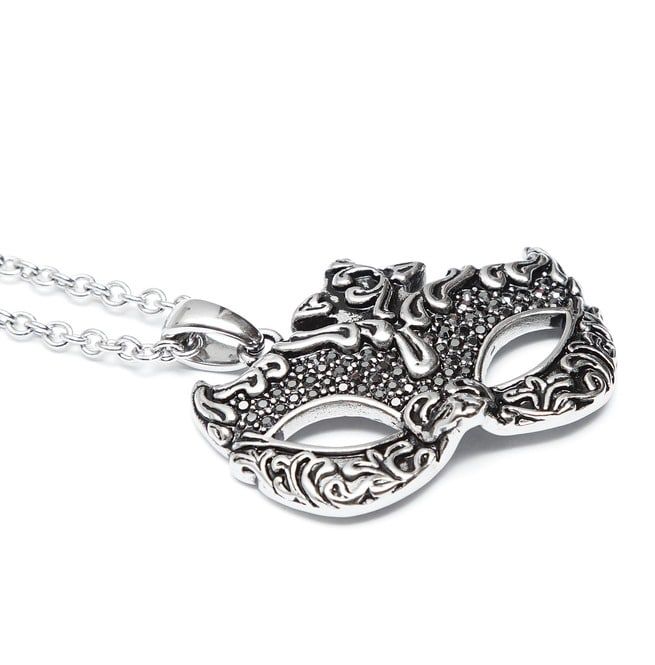 Masquerade Mask Steel Pendant Chain Necklace Controse RebelsMarket