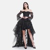 Rebelsmarket gothic black off shoulder short front long back lace corset party dress dresses 2