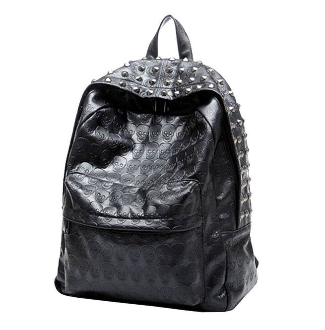 black skull backpack