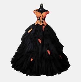 Gothic Wedding Dress Halloween Orange Gown Made To Measure Handmade Uk Gothic Wedding Dress Halloween Orange Gown Made To Measure Handmade Uk