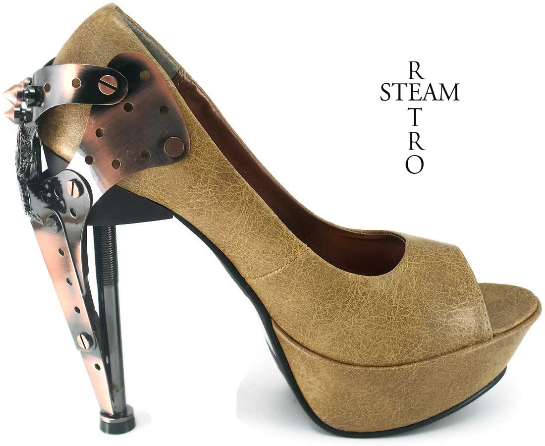 Free Shipping Ladies Steampunk Stiletto Shoes. - Boots | RebelsMarket