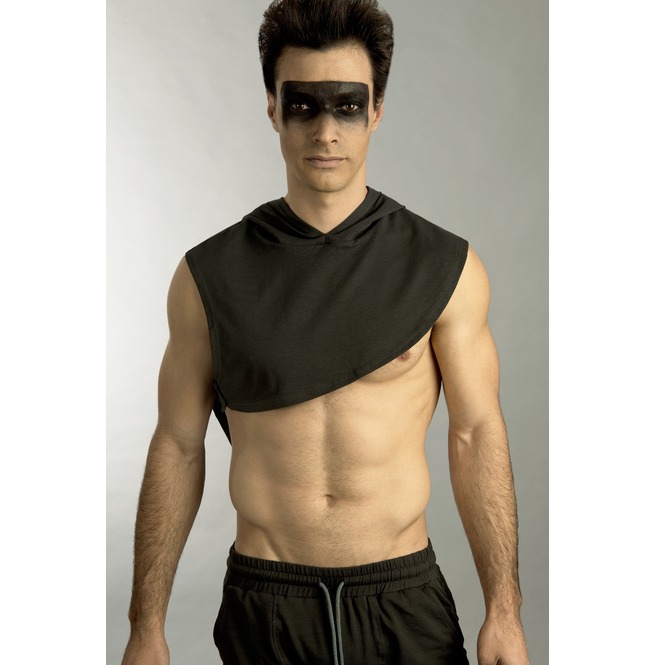 Asymmetrical Cape Grey Hooded Cape Mens Hooded Cape RebelsMarket