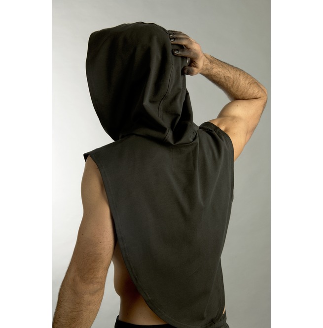 Asymmetrical Cape Grey Hooded Cape Mens Hooded Cape RebelsMarket