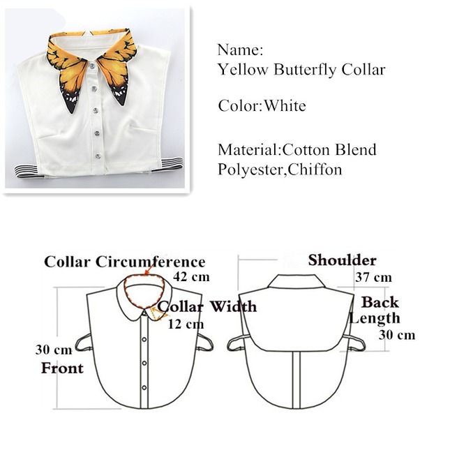 Butterfly Wings Fake Collar Shirt Rebelsmarket The fashion fake collar is the most featured accessory. butterfly wings fake collar shirt