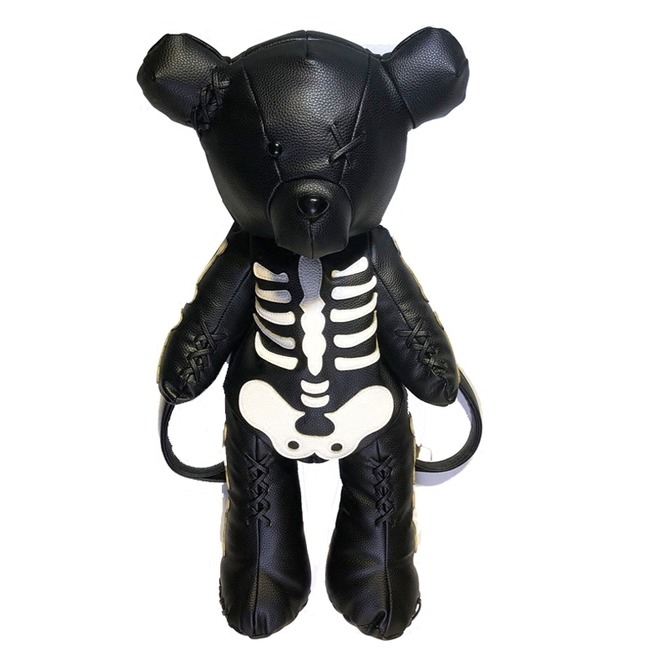 punk skeleton bear backpack rebelsmarket