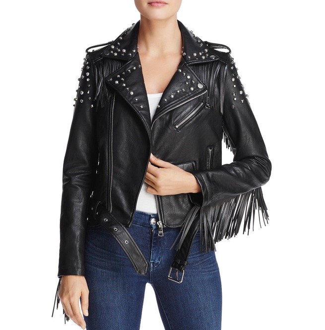 Women'motorcycle Leather Jacket Black Slim Fit Leather ...