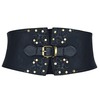 Rebelsmarket steampunk vintage goth underbust waist trainer button pu leather corset bustiers and corsets 12