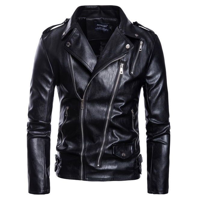 Men's Faux Leather Motorcycle Biker Jacket | RebelsMarket (655 x 665 Pixel)