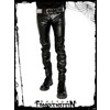 Rebelsmarket dr frankenstein black gothic vegan leather boot cut pants drfrk89 pants 3