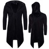 Men Fashion Long Hooded Windbreaker Jacket Goth Plus Size Men Fashion Long Hooded Windbreaker Jacket Goth Plus Size