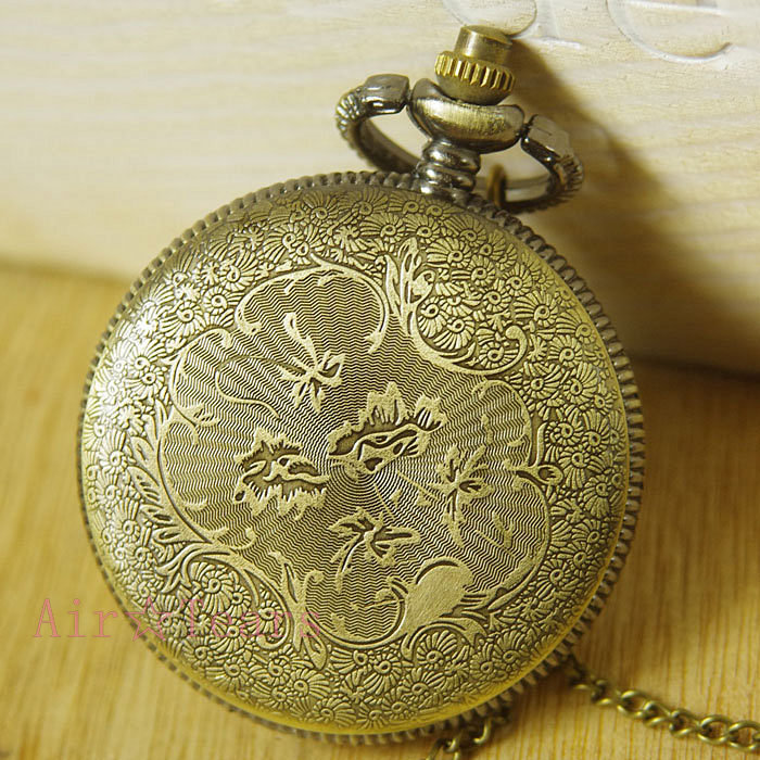 Victorian Classics Retro Blue Crystal Pocket Watch D009 - Watches | RebelsMarket