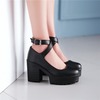 Dark Forest Vintage Buckle Strap Crossed Tie Wedge Womens Shoes Dark Forest Vintage Buckle Strap Crossed Tie Wedge Womens Shoes