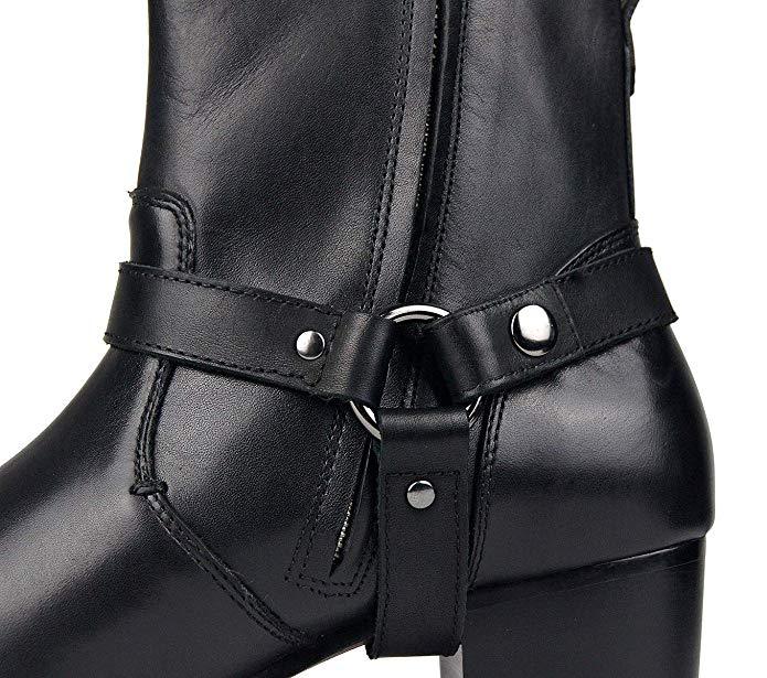 mens black leather ankle boots