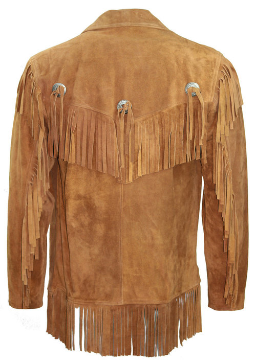 ジャケット JOURNEY W'S JACKET WITH FRINGES IN WAXED CALF LEATHER Men Cowboy Genuine Suede Western Jacket, Cowboy Leather