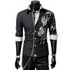 Tribal dragon print slim fit shirt shirts