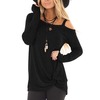 Women's Sexy Off Shoulder Kinked Long Sleeve T Shirt Women's Sexy Off Shoulder Kinked Long Sleeve T Shirt