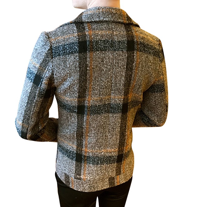 Streetwear Men's Trendy Thick Plaid Slim Fit Coat RebelsMarket