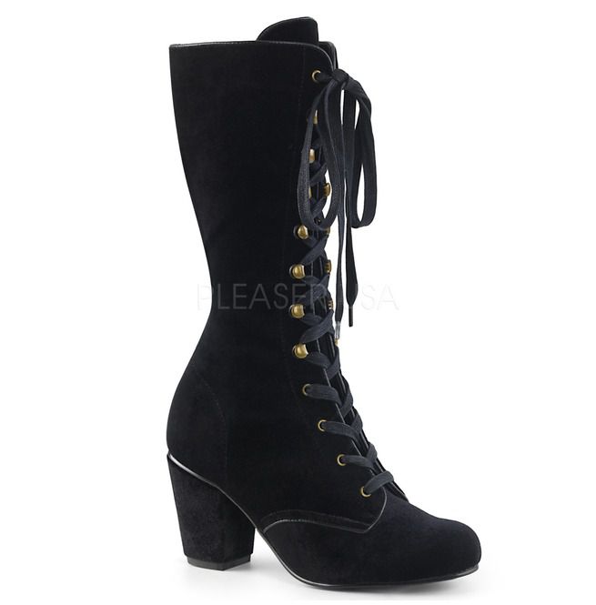 round toe lace up booties