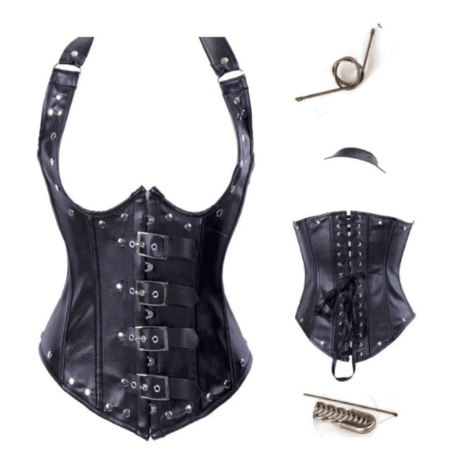 Gothic Steampunk Punk Women's Rivet Buckle Strap Lace RebelsMarket