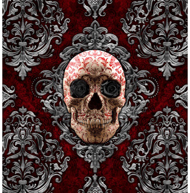 Gothic Skull Shower Curtain Rebelsmarket