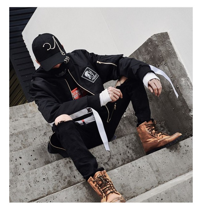 Hip Hop Bomber Jackets Mens Streetwear RebelsMarket