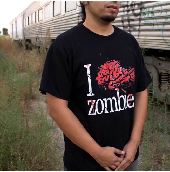 Heart Zombies, Brain, Horror Black 