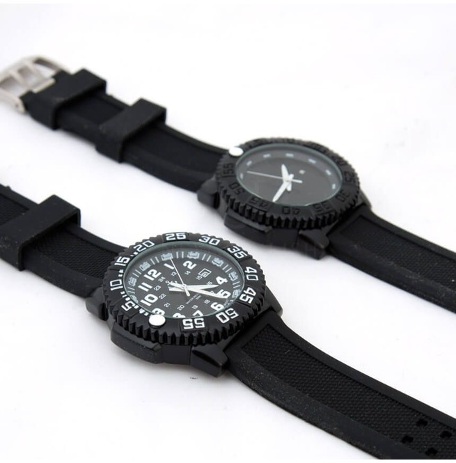 Black Rubber Band Watch 48 RebelsMarket