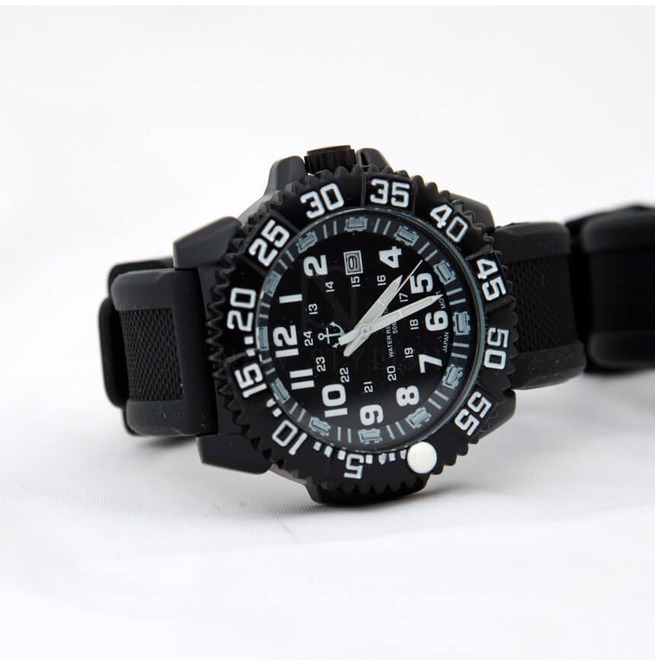 Black Rubber Band Watch 48 RebelsMarket