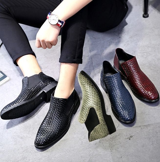 Men's Handmade Split Leather Ankle Length Chelsea Boots