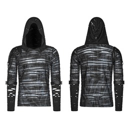 Men’s Punk Ripped Black Shirt | Punk Rave | RebelsMarket