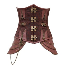 Steampunk_brown_skull_silver_chain_steel_boned_corset_corsets_3