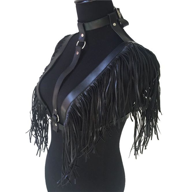 Punk Sexy Pu Leather Tassel Waist Belt for Women RebelsMarket