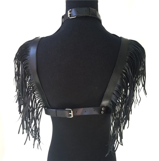 Punk Sexy Pu Leather Tassel Waist Belt for Women RebelsMarket