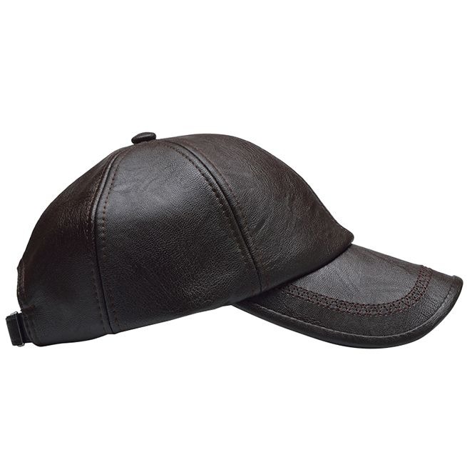 Streetwear Grunge Men's PU Leather Cap With Adjustable RebelsMarket